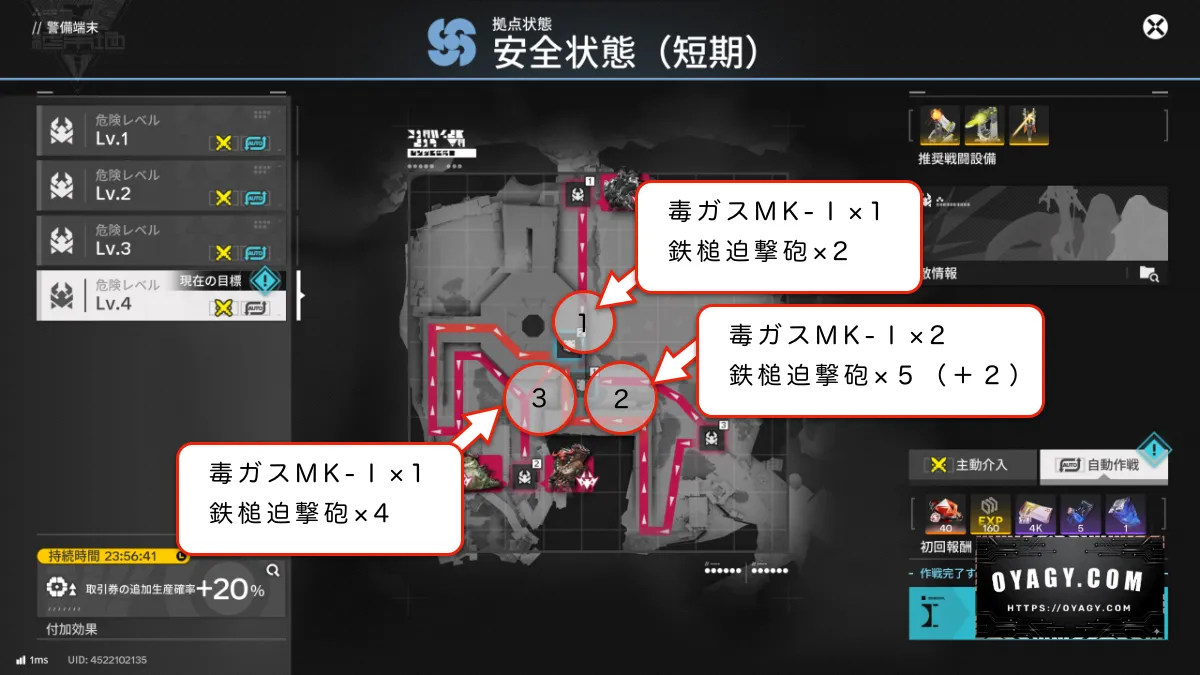 【Endfield】天王原:警備端末レベル4自動の配置